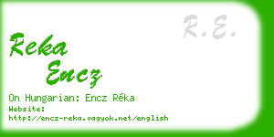 reka encz business card