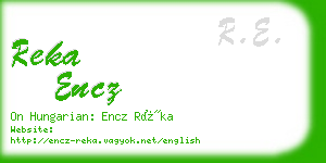 reka encz business card